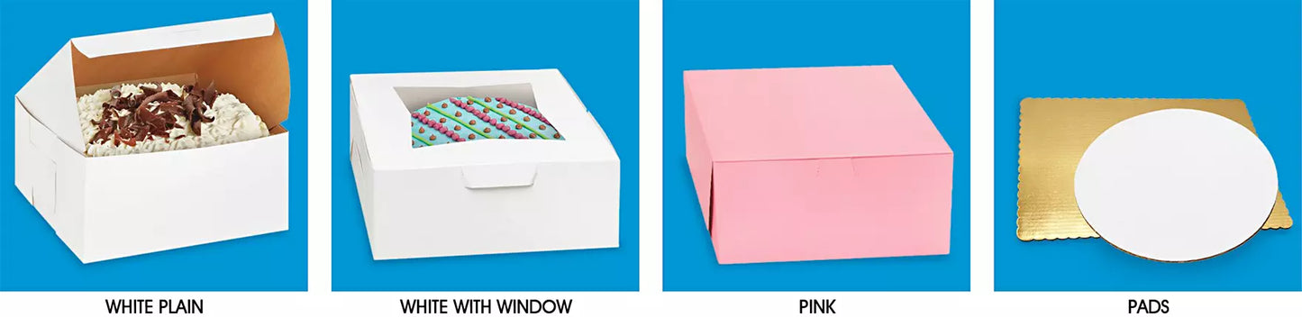CAKE BOXES - WHITE WINDOW