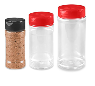 PLASTIC SPICE JARS AND CAPS